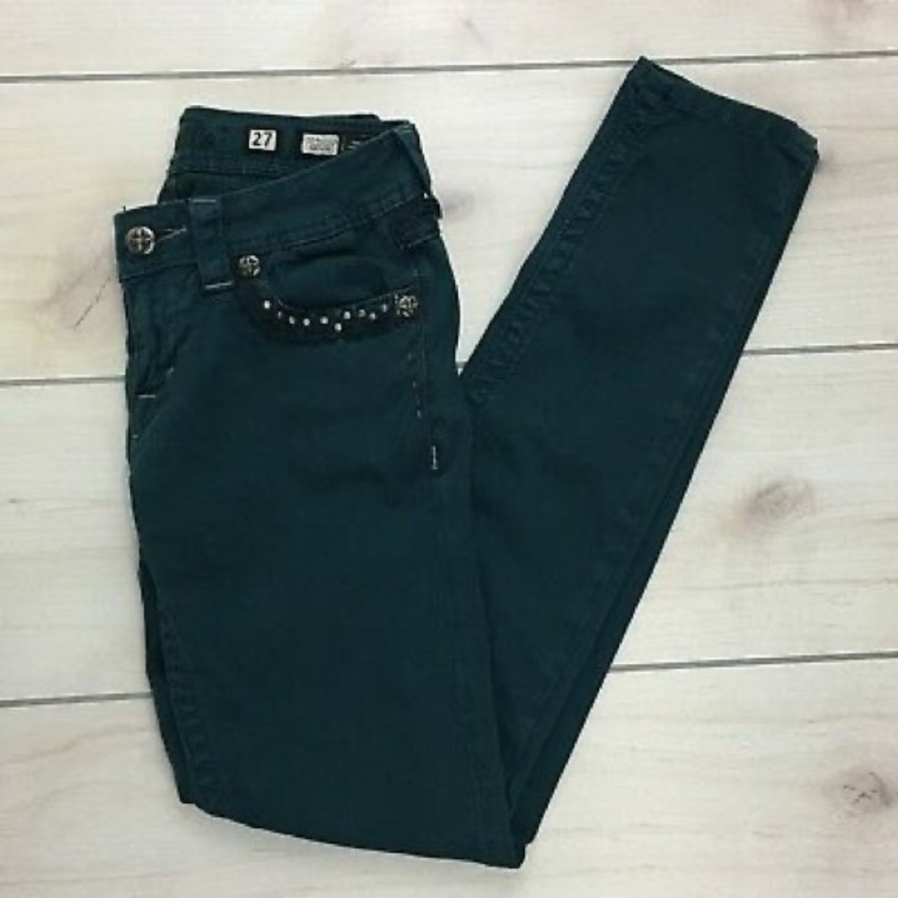 Miss Me Skinny Jeans - Deep Green